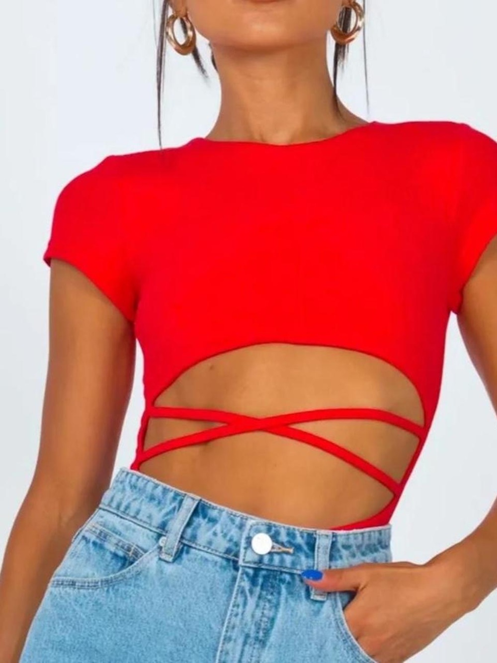 Princess polly red bodysuit